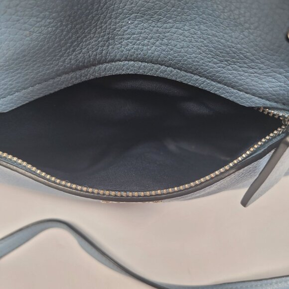 Coach Prairie Satchel Women's Blue Crossbody Pebble Leather Blue Bag 79997 - Picture 10 of 12